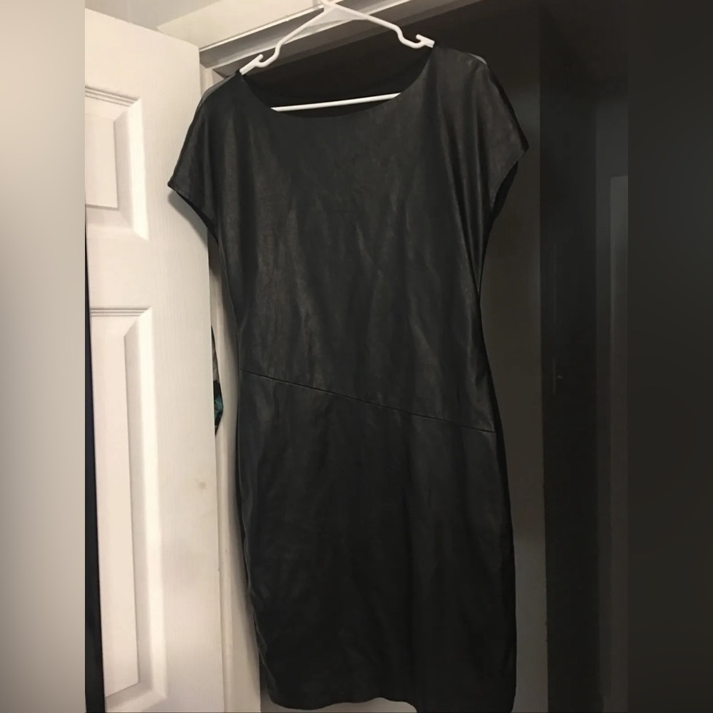 BCBG MAXAZARIA Faux Leather Dress